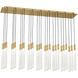 Sean Lavin Pylon LED 11.2 inch Natural Brass Chandelier Ceiling Light in 277V
