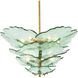 Florina 9 Light 32.68 inch Antique Brass and Green Glass Chandelier Ceiling Light