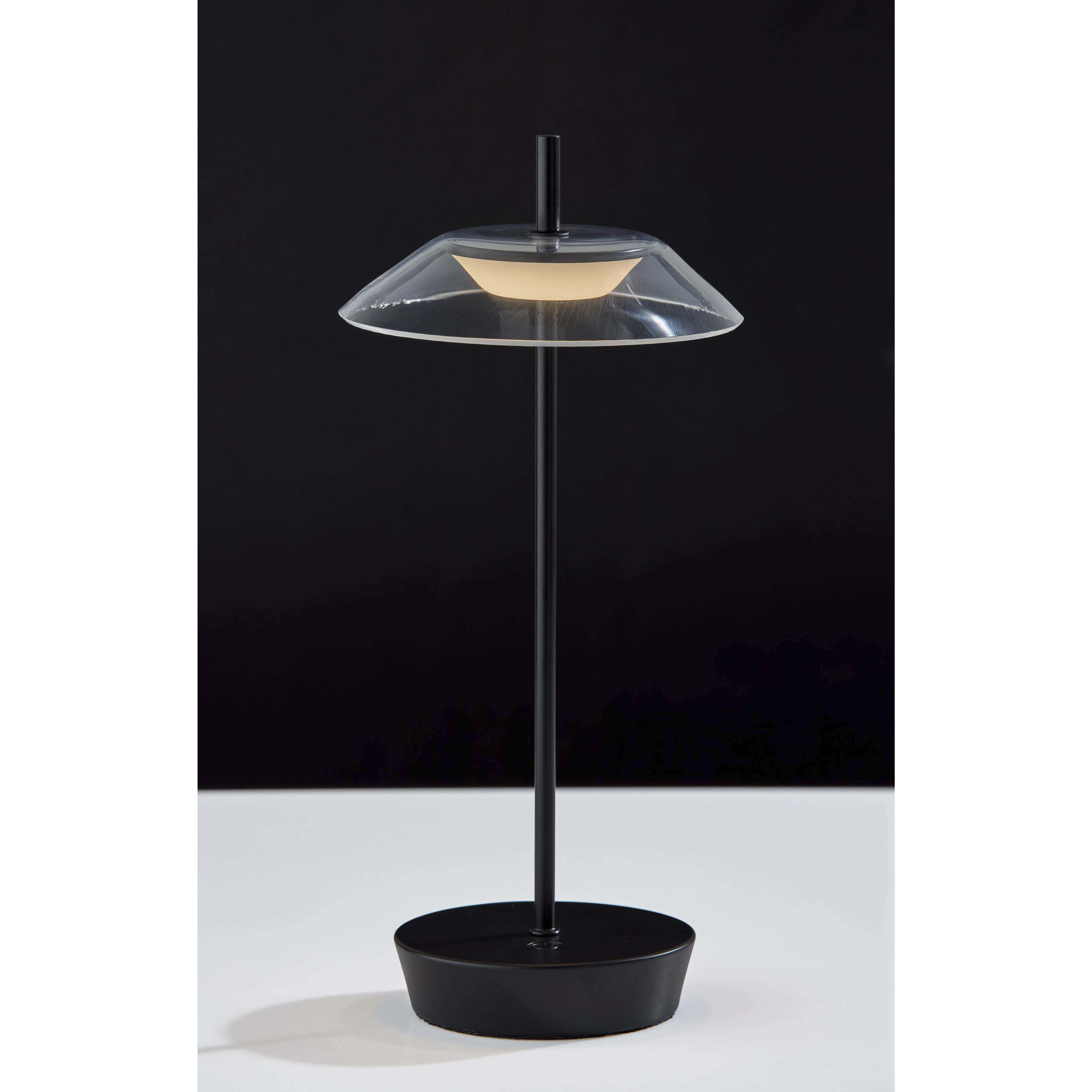 Ako 12 inch 2.00 watt Black Cordless Table Lamp Portable Light, ADS360