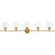 Gene 5 Light 47 inch Brass Wall sconce Wall Light