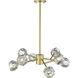 Canada 8 Light 26 inch Gold Chandelier Ceiling Light
