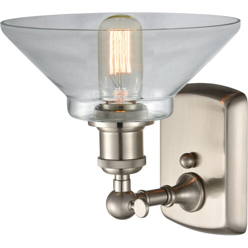 Ballston Orwell 1 Light 8 inch Brushed Satin Nickel Sconce Wall Light in Clear Glass, Ballston