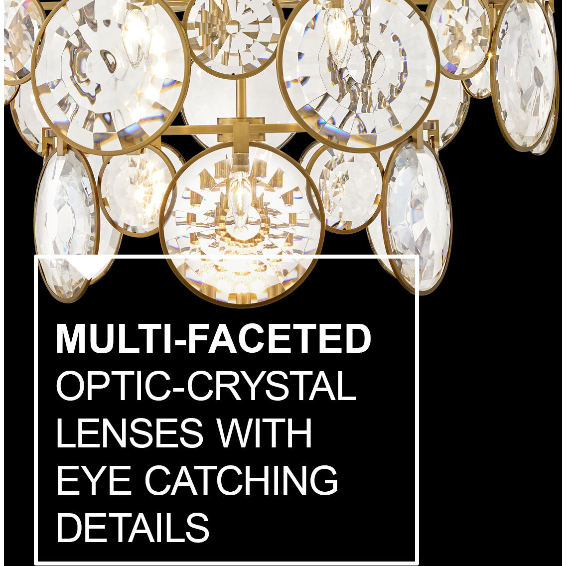 Nala LED 40 inch Heritage Brass Chandelier Ceiling Light