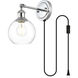 Wesson 1 Light 6 inch Chrome Plug In Wall Sconce Wall Light