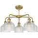 Dayton 5 Light 23.5 inch Brushed Brass Chandelier Ceiling Light in Clear