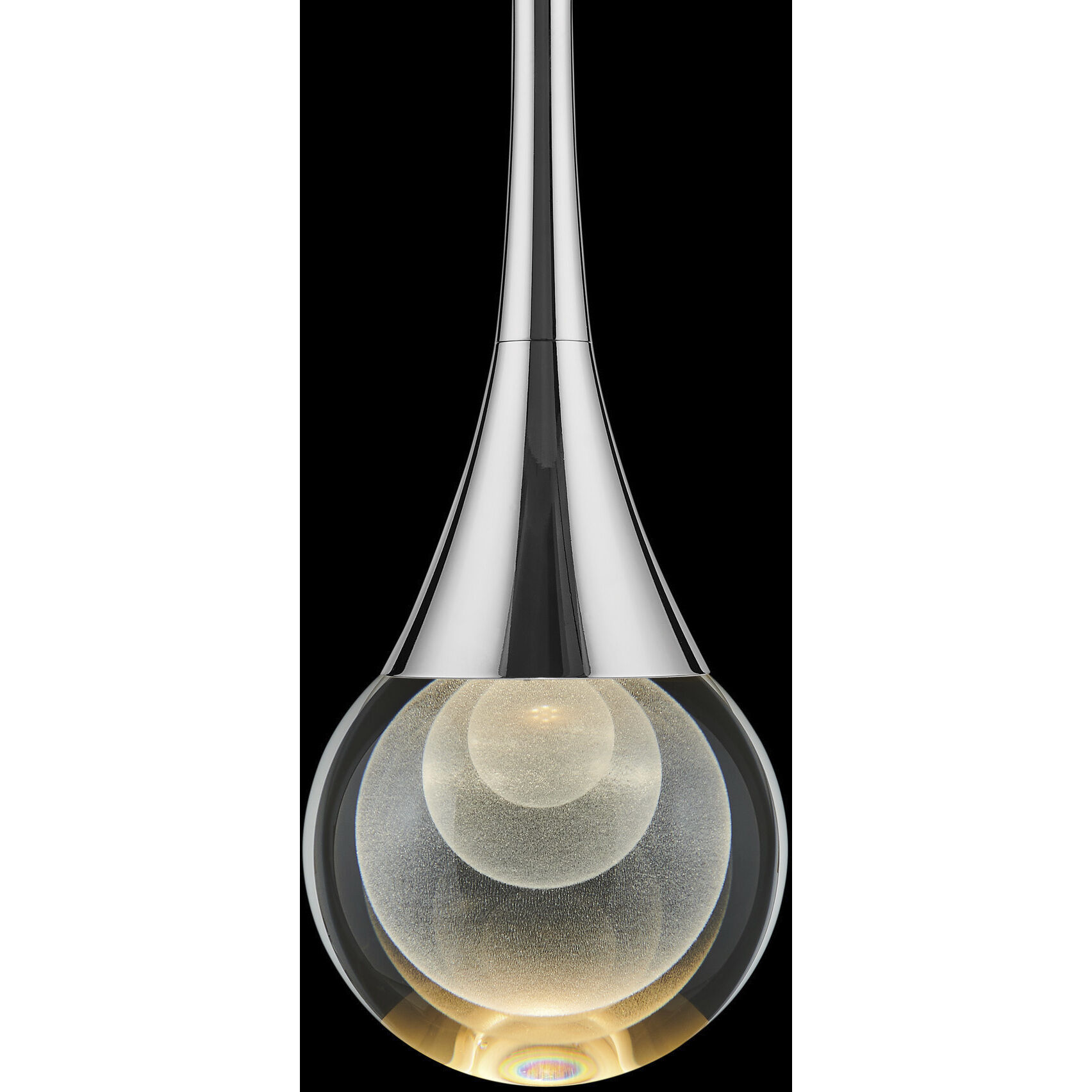 Luna II 1 Light 4.75 inch Nickel Pendant Ceiling Light