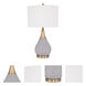 Bejamin 25.75 inch 100 watt Natural Concrete and Antique Brass Table Lamp Portable Light