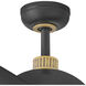 Alba 56 inch Matte Black with Heritage Brass with Matte Black Blades Smart Fan