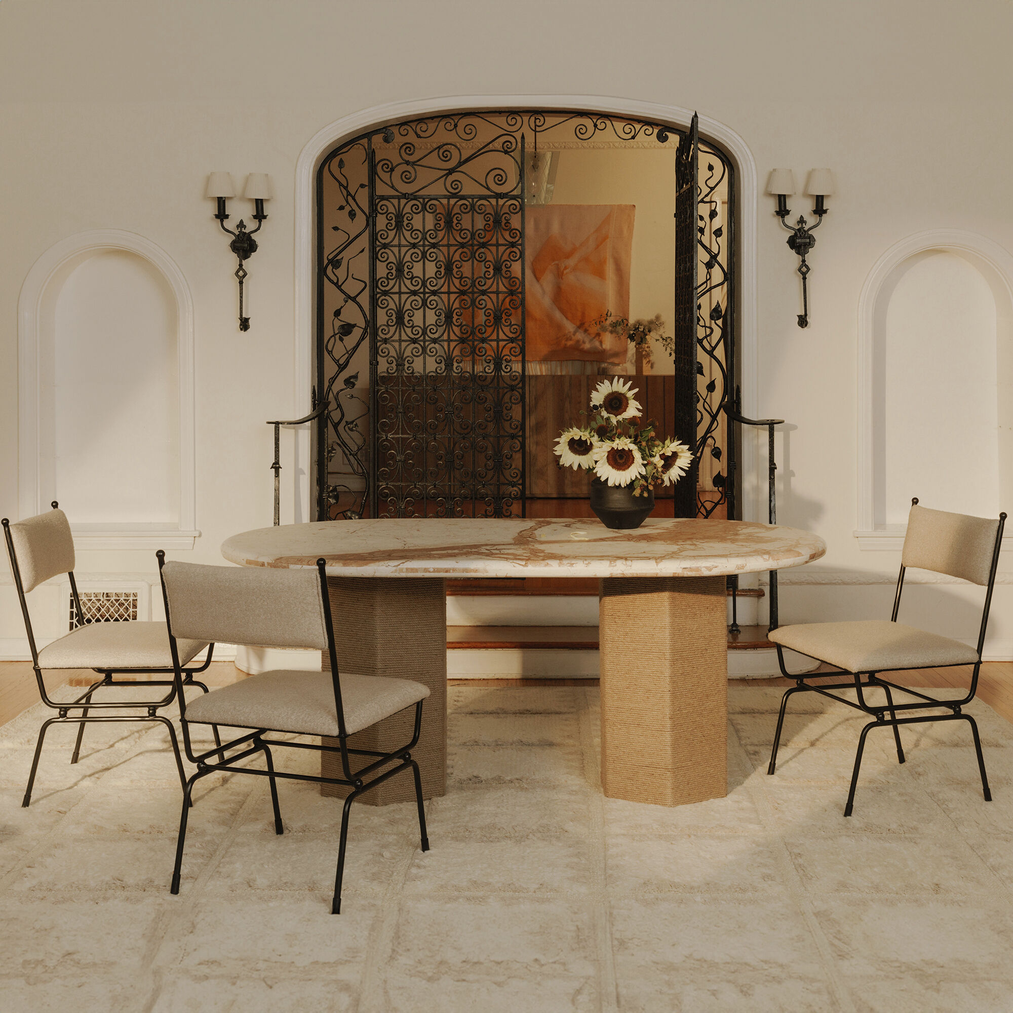 Posta Beige Dining Chair