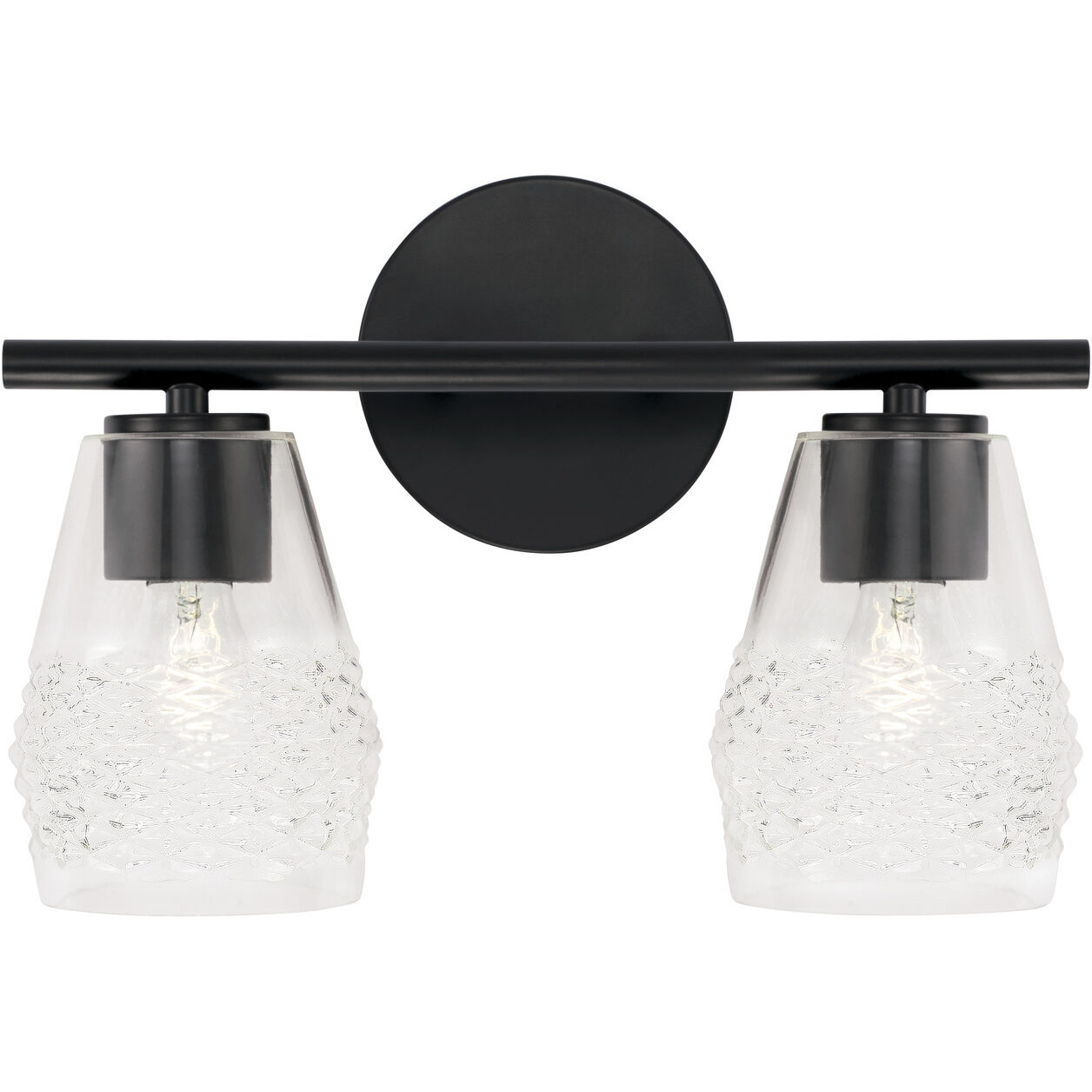 Dena 2 Light 14 inch Matte Black Vanity Light Wall Light