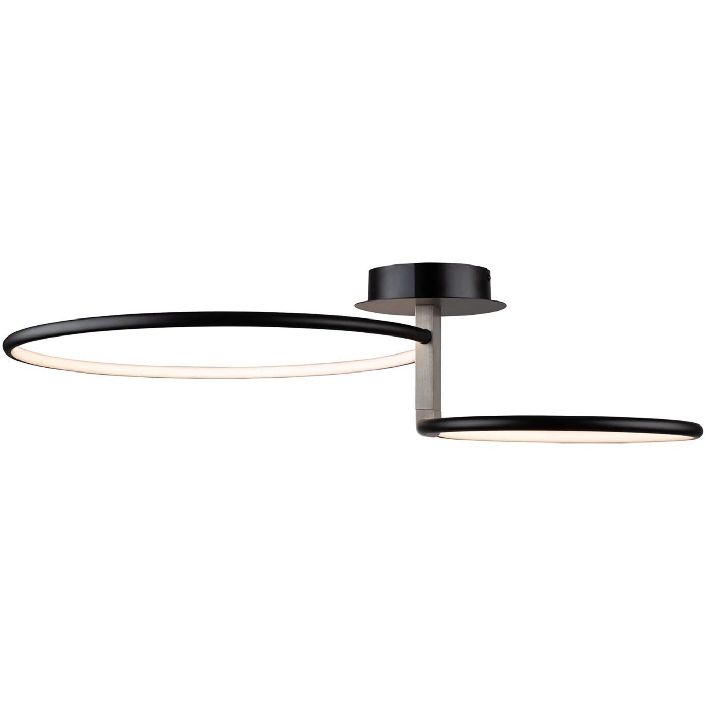 Halo LED 31 inch Black Semi-Flush Mount Ceiling Light