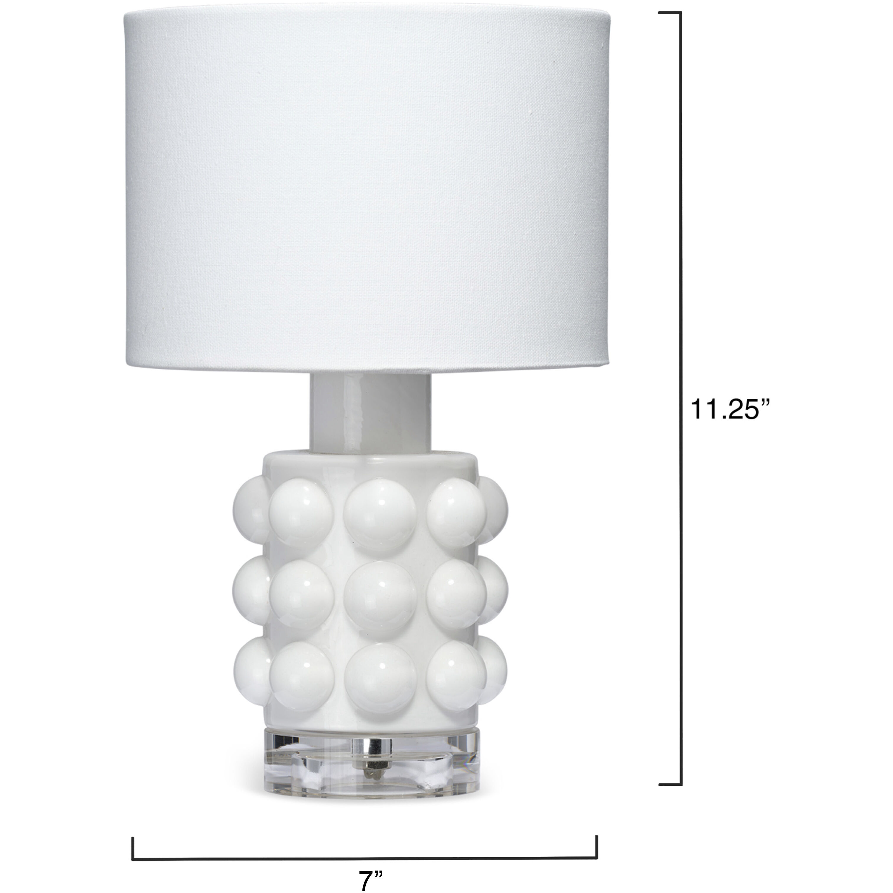 Seltzer 11.5 inch 25.00 watt White Table Lamp Portable Light