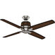 Aris 54 inch Brushed Nickel with Mayse, Mayse Blades Ceiling Fan