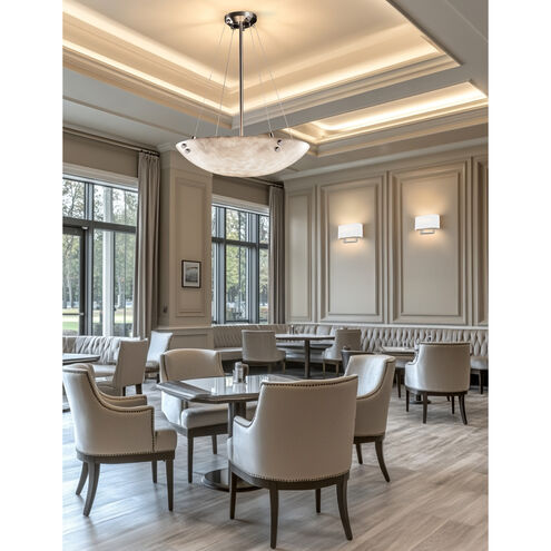 Clouds 6 Light 27 inch Brushed Nickel Pendant Bowl Ceiling Light in Pair of Cylinders, Round Bowl, Incandescent