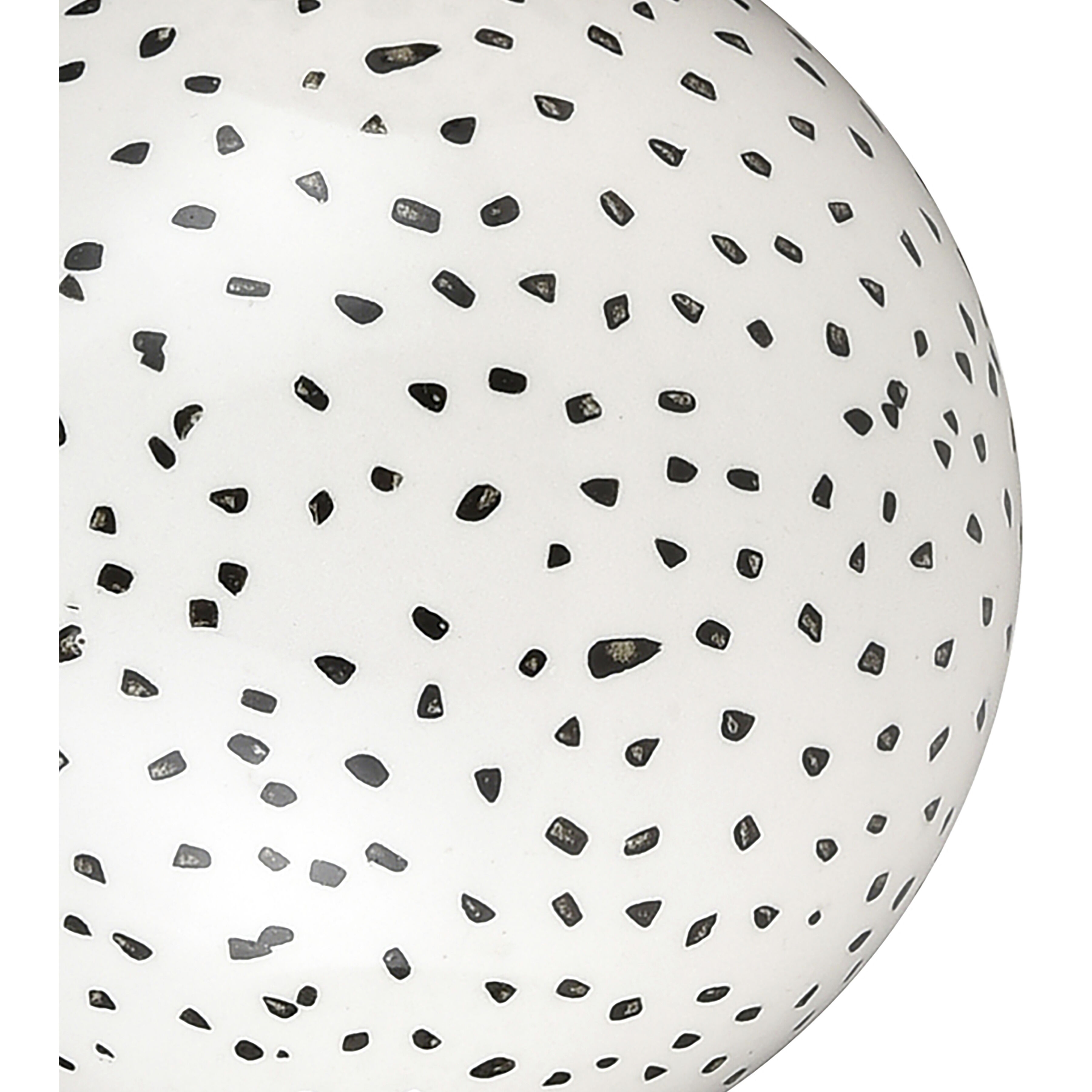 Stassi White with Black Orbs, Set of 5