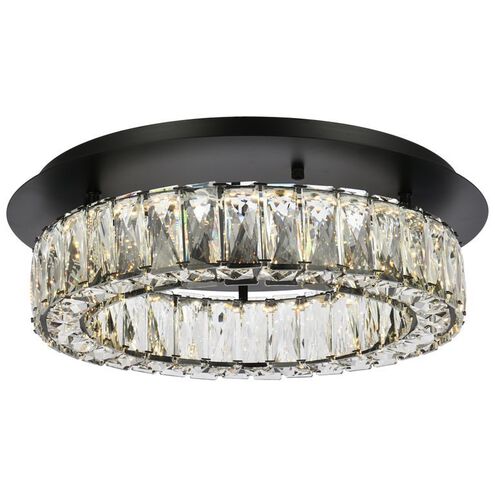 Monroe 1 Light 18 inch Black Flush Mount Ceiling Light
