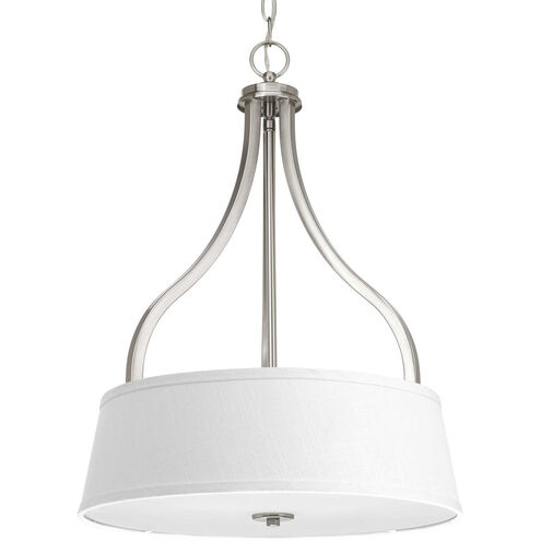 Arden 3 Light 18.13 inch Brushed Nickel Inverted Pendant Ceiling Light