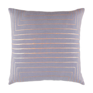 Crescent 22 X 22 inch Medium Gray and Gold Pillow