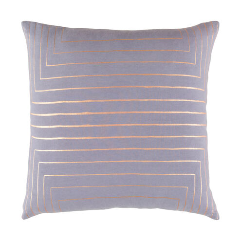 Crescent 22 X 22 inch Medium Gray and Gold Pillow