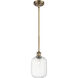 Ballston Preston 1 Light 6.75 inch Brushed Brass Mini Pendant Ceiling Light in Clear