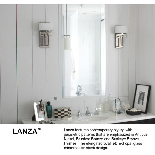 Lanza 4 Light 34 inch Brushed Bronze Vanity Light Wall Light