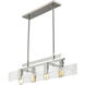 Gantt 4 Light 31.5 inch Brushed Nickel Linear Chandelier Ceiling Light