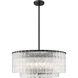 Glacier 10 Light 27.5 inch Matte Black Pendant Ceiling Light