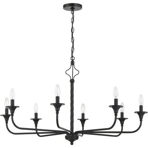 Jolenne 8 Light 38 inch Flat Black Chandelier Ceiling Light