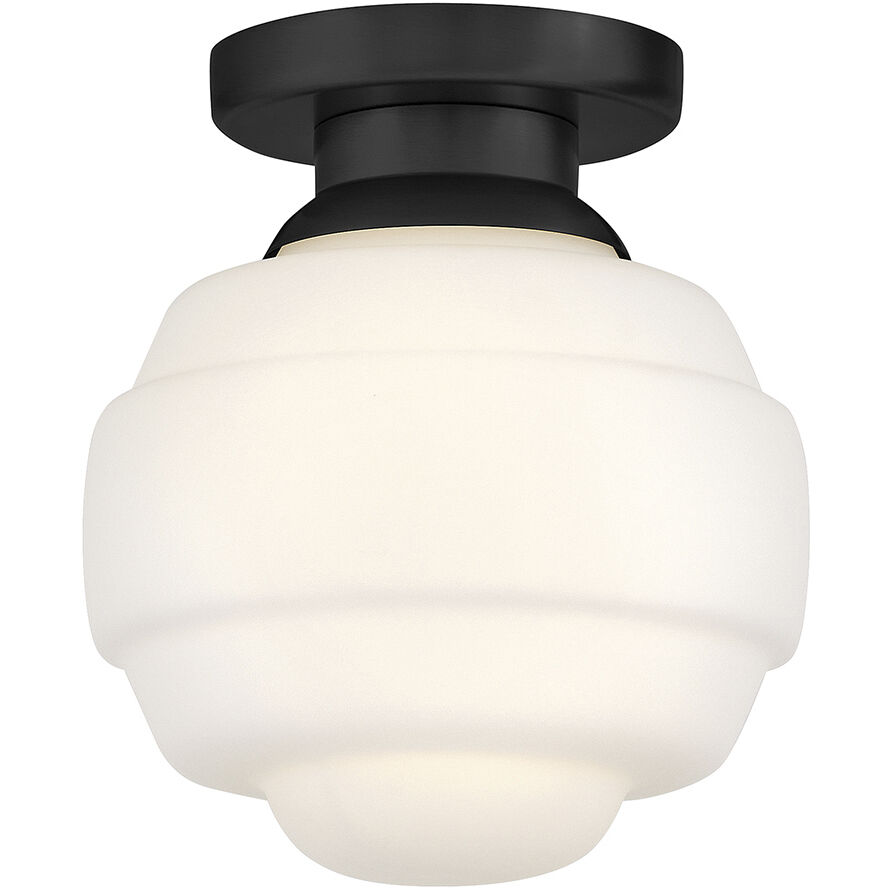 Penny 1 Light 9 inch Black Flush Mount Ceiling Light, Extra Small