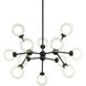 Solaris 12 Light 28.5 inch Matte Black Pendant Ceiling Light