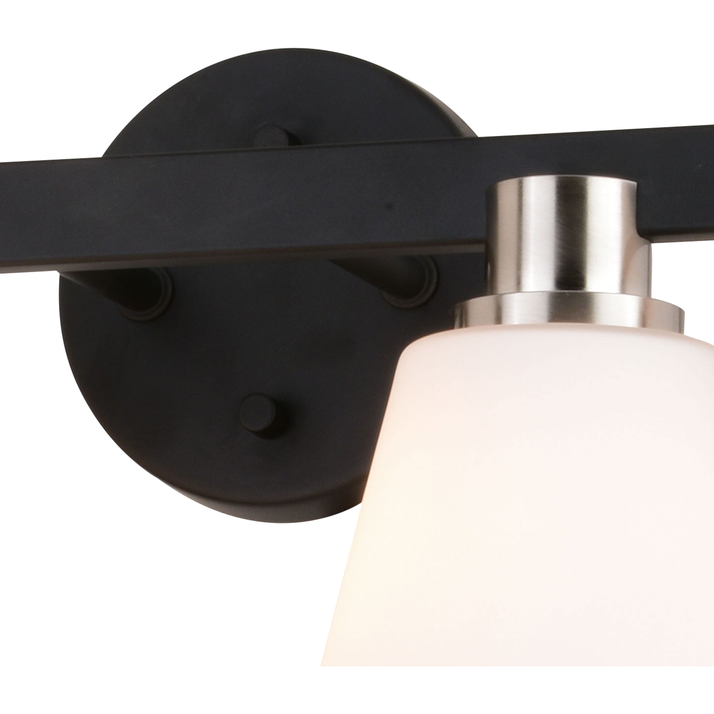 Vermont LED 32 inch Matte Black and Satin Nickel Bathroom Light Wall Light in 4