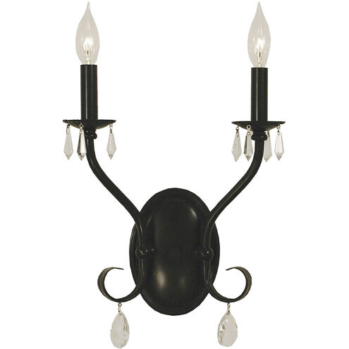 Liebestraum 2 Light 11 inch Mahogany Bronze Sconce Wall Light