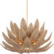 Varanasi 28 Light 42 inch Vintage Gold Leaf Chandelier Ceiling Light