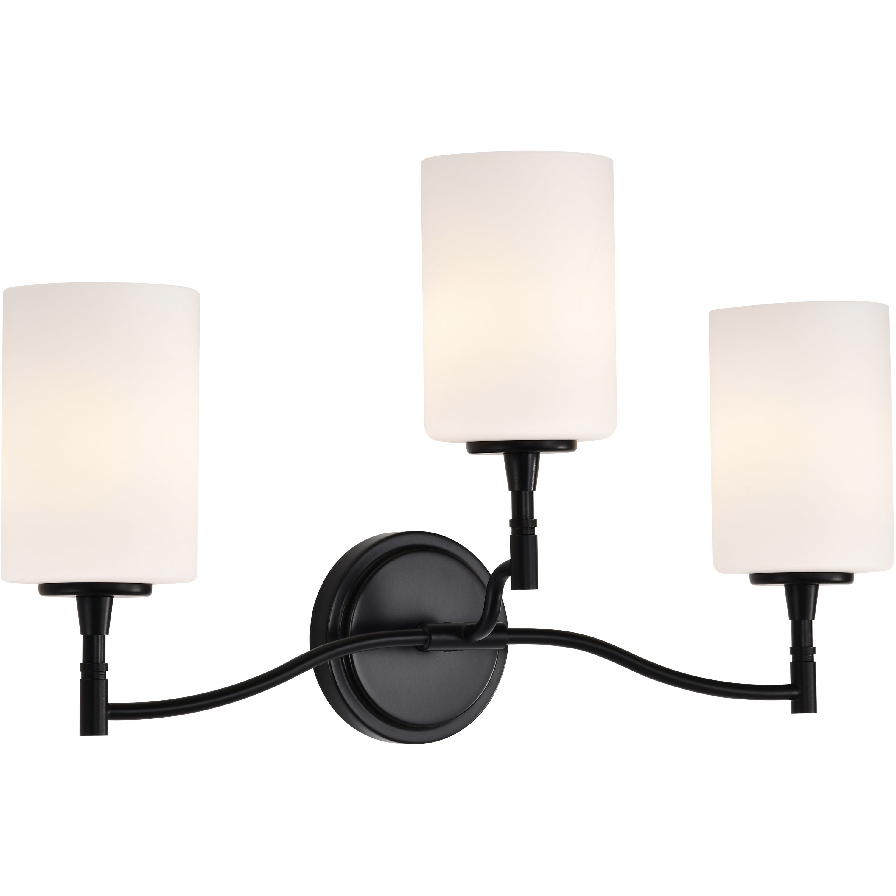 Liam 22 inch Matte Black Vanity Wall Light