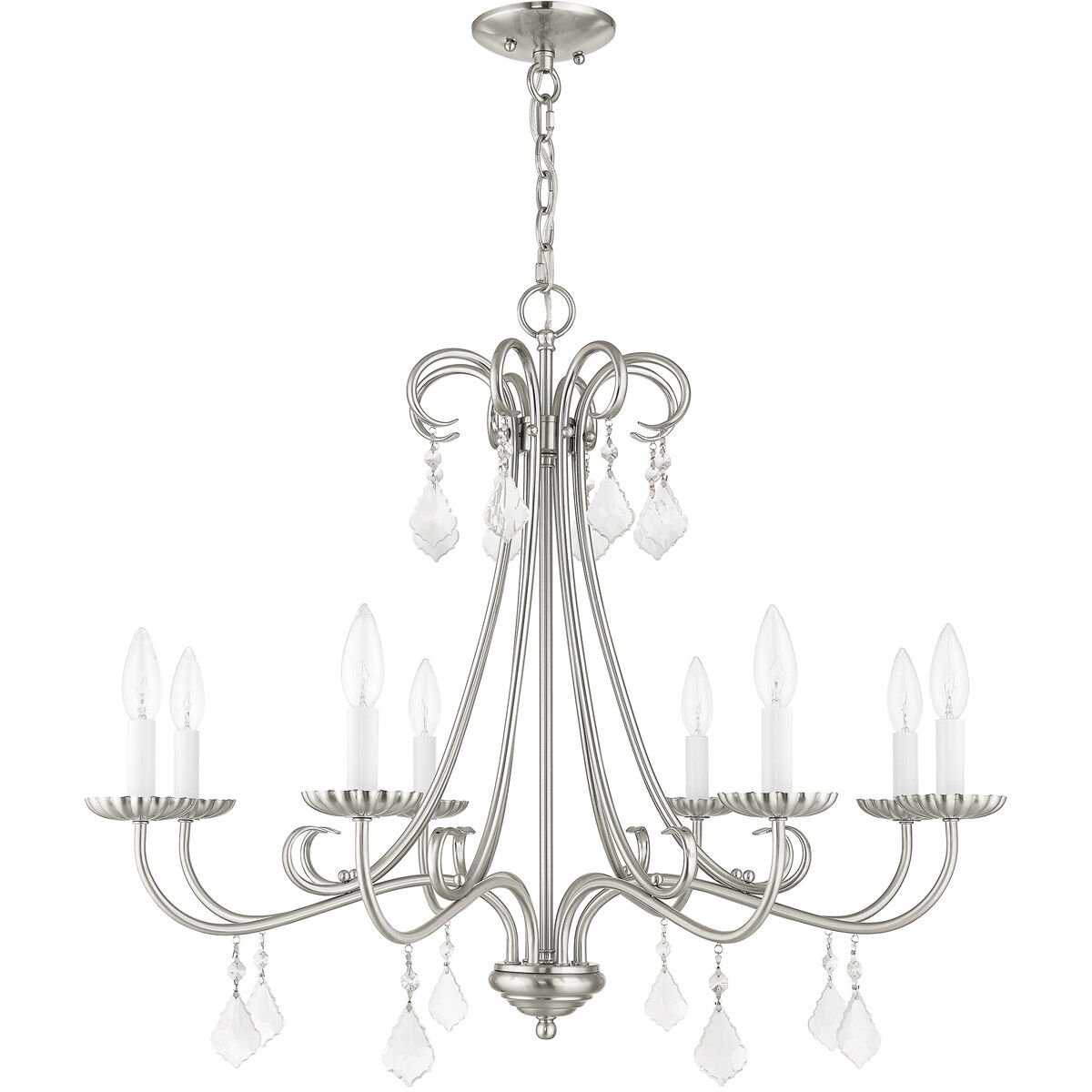 Daphne 8 Light 29.75 inch Brushed Nickel Chandelier Ceiling Light