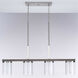 Beaches 4 Light 38 inch Brushed Nickel Linear Chandelier Ceiling Light