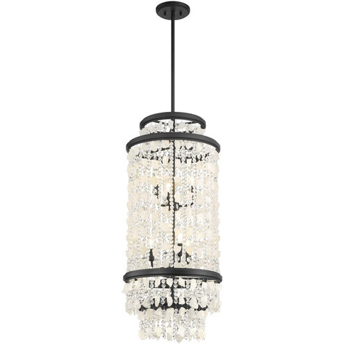 Shimmering Elegance 6 Light 16 inch Sand Coal Foyer Pendant Ceiling Light