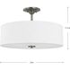 Inspire 3 Light 18 inch Brushed Nickel Semi-Flush Mount Ceiling Light