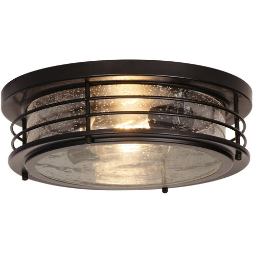 Archer 2 Light 13 inch Black Flush Mount Ceiling Light