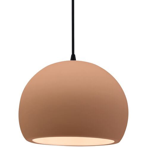 Radiance 1 Light 10 inch Adobe and Matte Black Pendant Ceiling Light