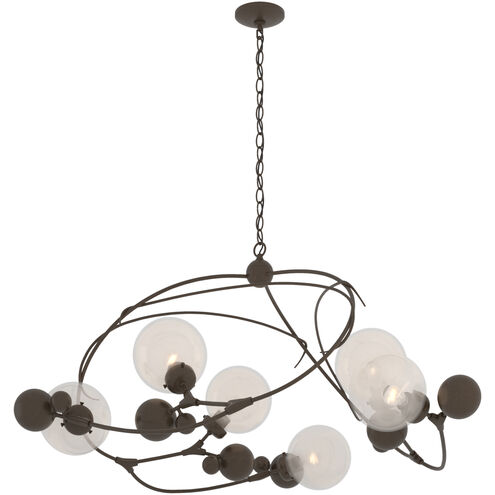 Sprig 6 Light 49.1 inch White Pendant Ceiling Light in Opaline