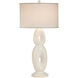 Loop 32 inch 150 watt White Glaze Table Lamp Portable Light