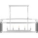 Hadley 5 Light 49 inch Polished Nickel Linear Chandelier Ceiling Light