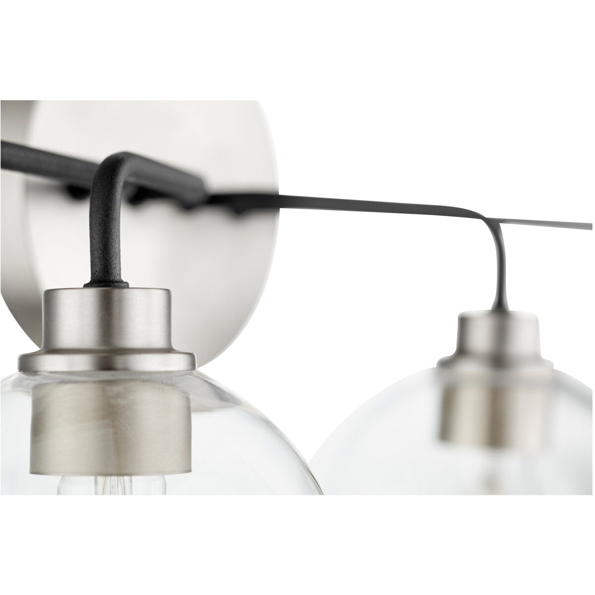 Clarion 4 Light 36 inch Noir and Satin Nickel Vanity Light Wall Light