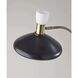Patrick 61 inch 60.00 watt Black / Brass Accents Floor Lamp Portable Light