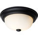 Brentwood 2 Light 11.38 inch Matte Black Flush Mount Ceiling Light