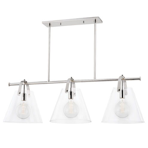 Karin 3 Light 44 inch Polished Nickel Island Pendant Ceiling Light