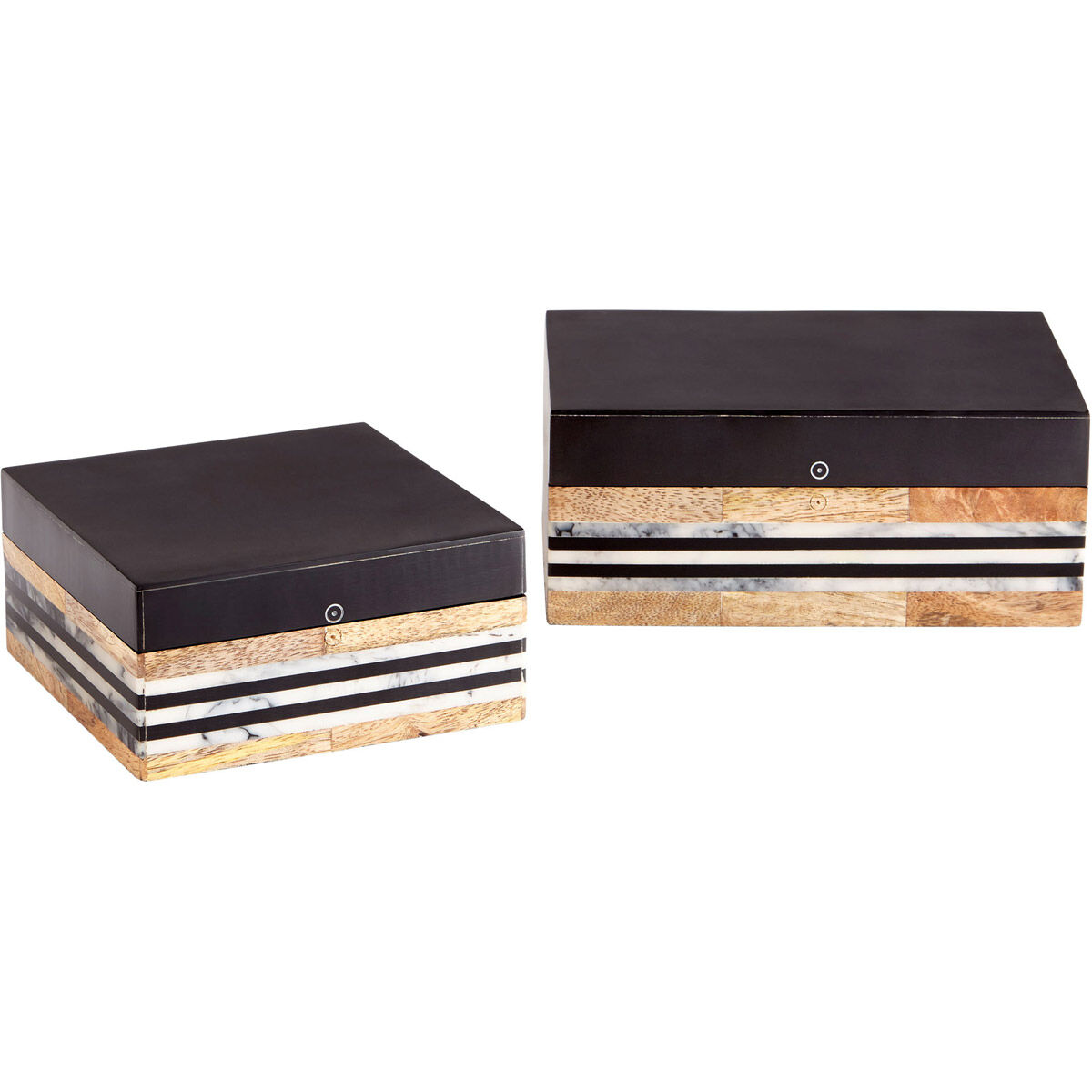 Avondale Natural And Black Container, Small