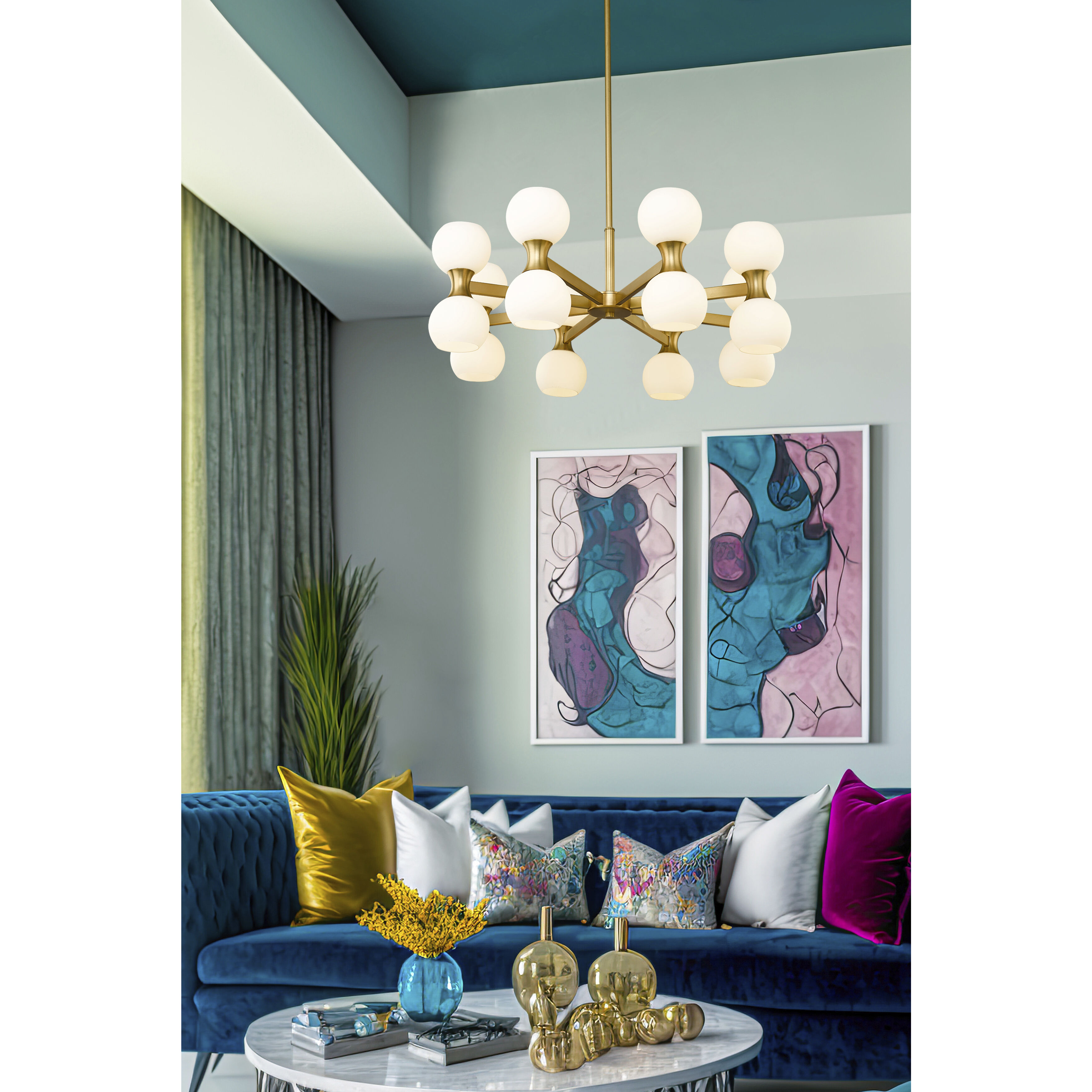 Artemis 16 Light 32 inch Modern Gold Chandelier Ceiling Light