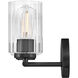 Leta 3 Light 22.75 inch Black Bath Light Wall Light